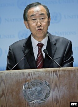 Fotografía de archivo del secretario general de la ONU, Ban Ki-moon.