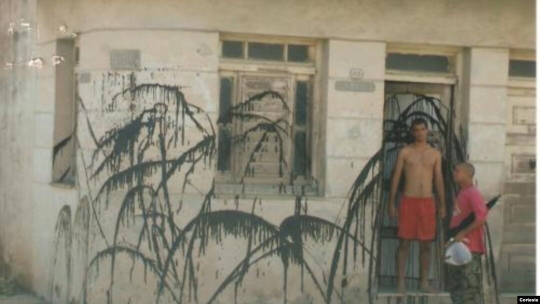 Casa de Licet Zamora en Santa Clara luego de un acto de repudio