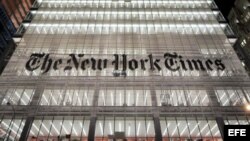 Vista del edificio sede del New York Times en Nueva York (EEUU). EFE/JUSTIN LANE