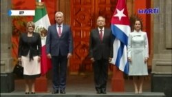 Visita de Díaz-Canel a México y su conversación en privado con AMLO