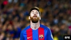 El delantero argentino del FC Barcelona Leo Messi.