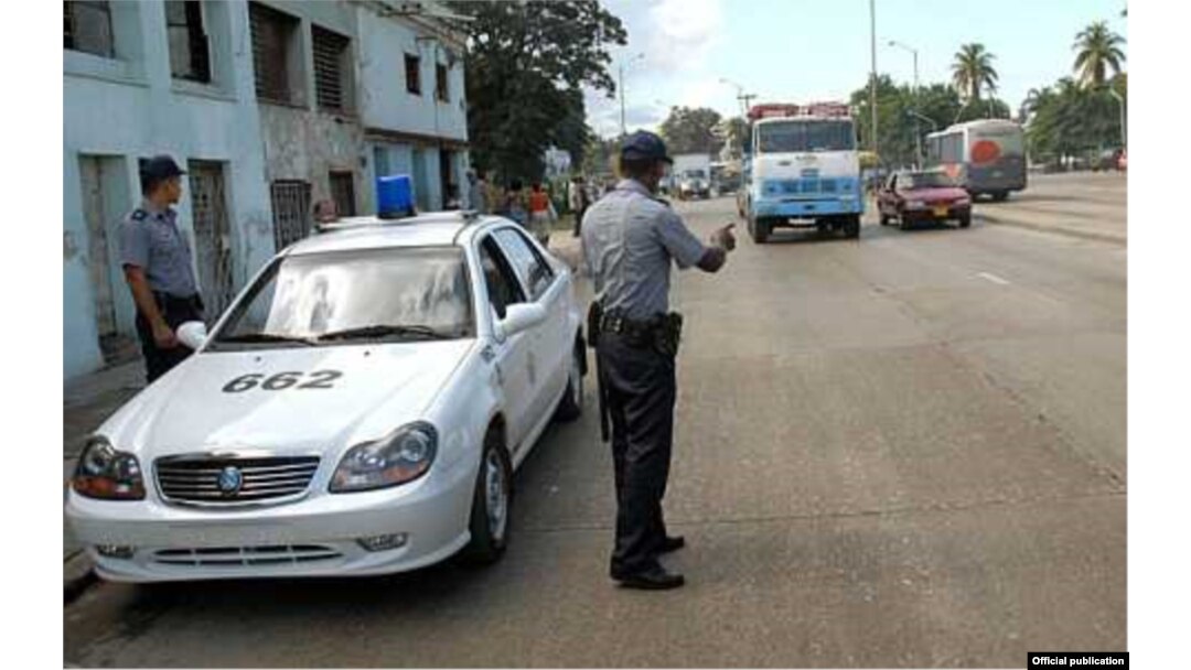 Un carro de la Policía