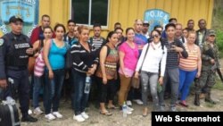 Grupo de 23 cubanos retenidos en Honduras el 20 de junio,2015