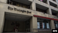Vista general de la fachada del edificio de The Washington Post, en Washington (EE. UU.). 