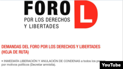 Reporta Cuba Las demandas ciudadanas que distribuyen los activistas junto a las fotos de los presos políticos
