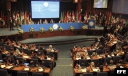 Vista general de la ceremonia de apertura de la conferencia ministerial de Movimiento de Países No Alineados (NOAL).