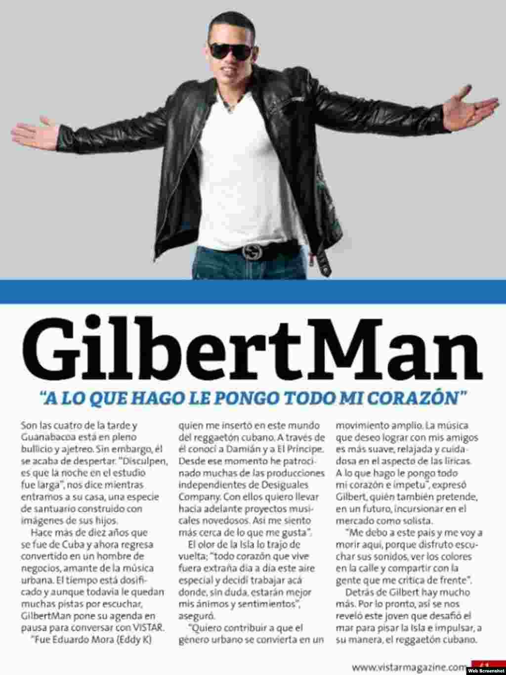 Gilberto Martínez entrevistado por la revista Vistar Magazine.