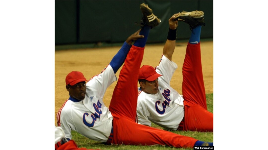 Peloteros cubanos.