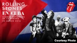 Foto del anuncio del concierto en Cuba en la web oficial de los Rolling Stones.