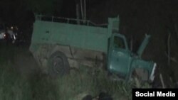 Camión accidentado en Pinar del Río. 
