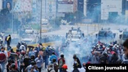 Represión en Caracas junio 19, Twitter de Lilian Tintori