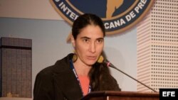 Foto de archivo de la bloguera cubana Yoani Sánchez en la SIP.