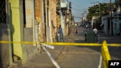 Un barrio en cuarentena por COVID-19 en La Habana. (YAMIL LAGE / AFP)