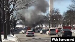 Explosión en una calle cerca de la Casa Blanca.
