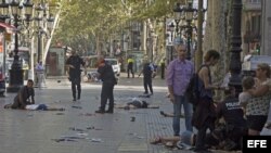 Imágenes del atentado terrorista en Barcelona