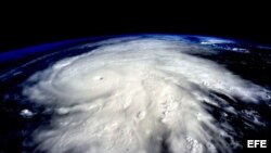 Vista del huracán Patricia desde la Estación Espacial Internacional. NASA