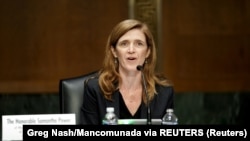 Samantha Power, directora de la Agencia de Estados Unidos para el Desarrollo Internacional. (Greg Nash/Mancomunada via REUTERS).