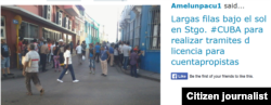 Reporta Cuba cuentapropistas hacen colas para sacar patente @AMELUNPACU