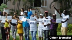 Reporta Cuba. Opositores se manifiestan a favor de los derechos y libertades. Foto: Ángel Moya.