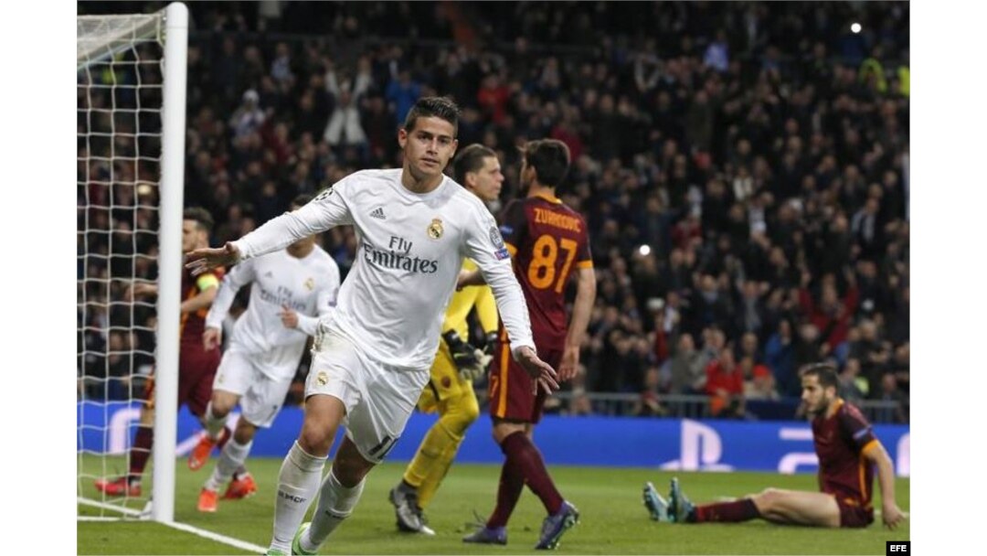 James anotó el segundo gol del Real Madrid.