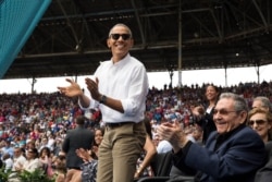 El presidente Obama en el Estadio Latinoamericano.
