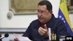El presidente de Venezuela, Hugo Chávez. EFE/PRENSA MIRAFLORES
