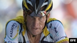 El ciclista estadounidense Lance Armstrong en el Tour de Francia.
