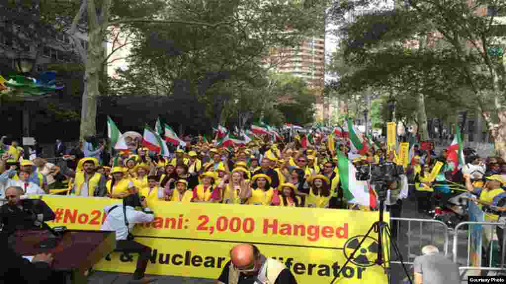 Protesta de los iraníes en NY