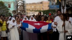 Procesión de la Virgen de la Caridad en La Habana. (AP/Ismael Francisco/Archivo)