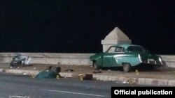La escena tras el mortal accidente en Malecón y 23.