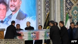El funeral de Ebraham Raisí el 23 de mayo de 2024 en la ciudad de Mashhad. (Sadegh NIKGOSTAR / FARS NEWS AGENCY / AFP).