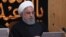 Presidente de Irán Hassan Rouhani durante una reunión del gabinete en Teherán