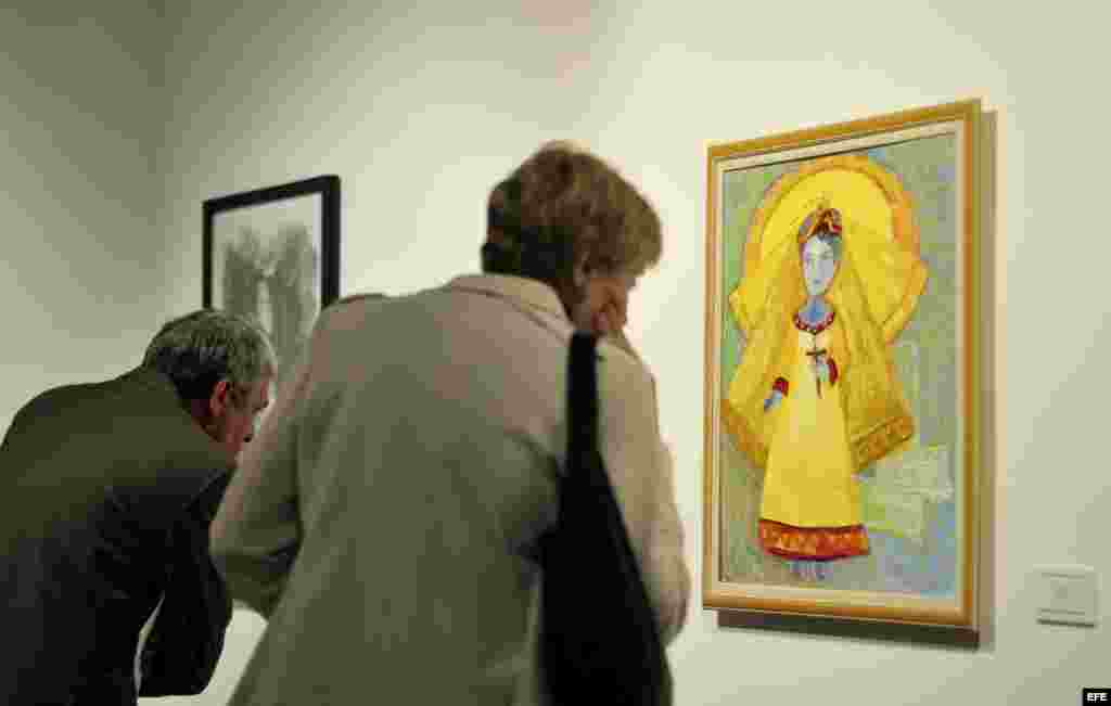 Obra "Cachita", de la artista cubana Sandra Dooely, que integra la exposici&oacute;n "Virgen de la Caridad del Cobre" inaugurada en el Centro Naciona