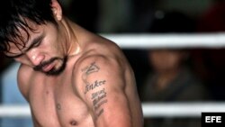 El boxeador filipino Manny Pacquiao.