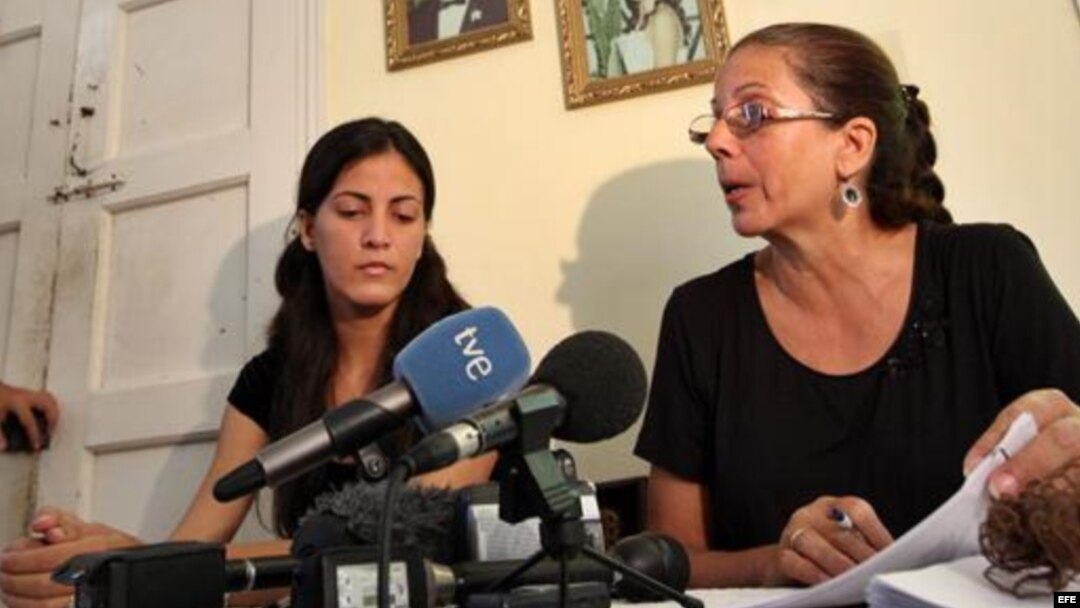 Familia Payá durante una rueda de prensa en La Habana, Cuba