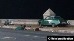 Imágen posterior al accidente en Malecón y 23.