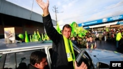 El presidente de Ecuador, Rafael Correa es el favorito en estos comicios electorales, según encuestas.
