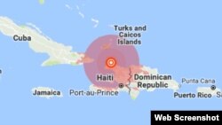 Mpa muestra el territorio afectado por el sismo que sacudió a Haití este sábado 6 de octubre. 