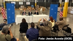 Conferencia de prensa por los primeros suministros de ayuda humanitaria de EEUU a comunidades en Cuba afectadas por el huracán Melissa. 