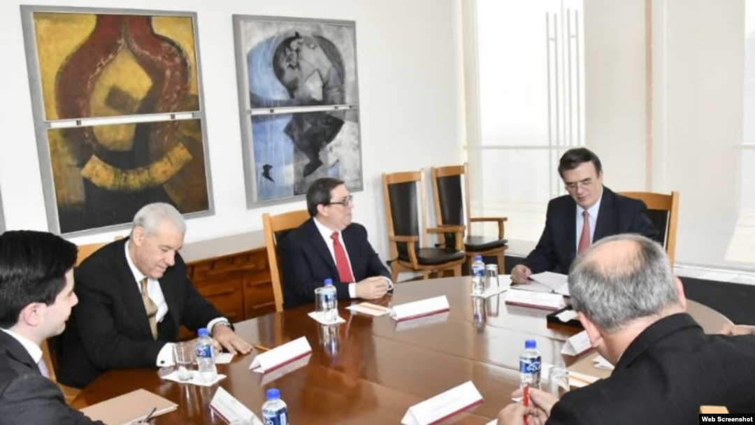 Momento de la reunión de tema migratorio entre las cancillerías de Cuba y México el 14 de mayo de 2019. (Twitter).