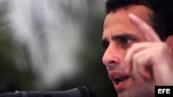El candidato presidencial opositor de la oposición venezolana, Henrique Capriles Radonsky