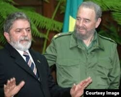 Lula y Fidel Castro, fundadores del Foro de Sao Paulo.