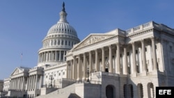 Vista del edificio del Capitolio en Washington, Estados Unidos, donde sesiona el Senado y la Cámara de Representantes. 