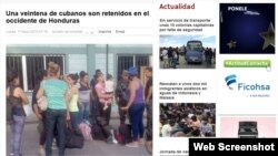 Cubanos que arribaron a Honduras en mayo de 2015.