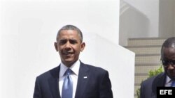 El presidente de Estados Unidos, Barack Obama en Dakar (Senegal), hoy, jueves 27 de junio de 2013.