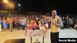 Pastor Alain Toledano en El Salao, Santiago de Cuba.