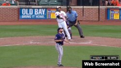 El jardinero dominicano Nelson Cruz (Orioles de Baltimore), conectó el jonrón número 36.