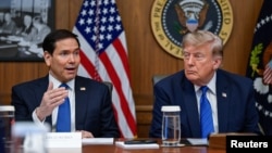 Presidente de EEUU, Donald Trump, y secretario de Estado, Marco Rubio