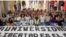 Estudiantes universitarios en protesta en la Universidad Central de Venezuela. (@generacionconvoz)