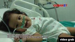 Maya Fabelo Ledesma, de 6 meses de vida, padece de Atrofia Muscular Espinal (AME) tipo 1.